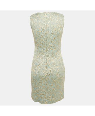 Women's Brocade Silk Sleeveless Dress