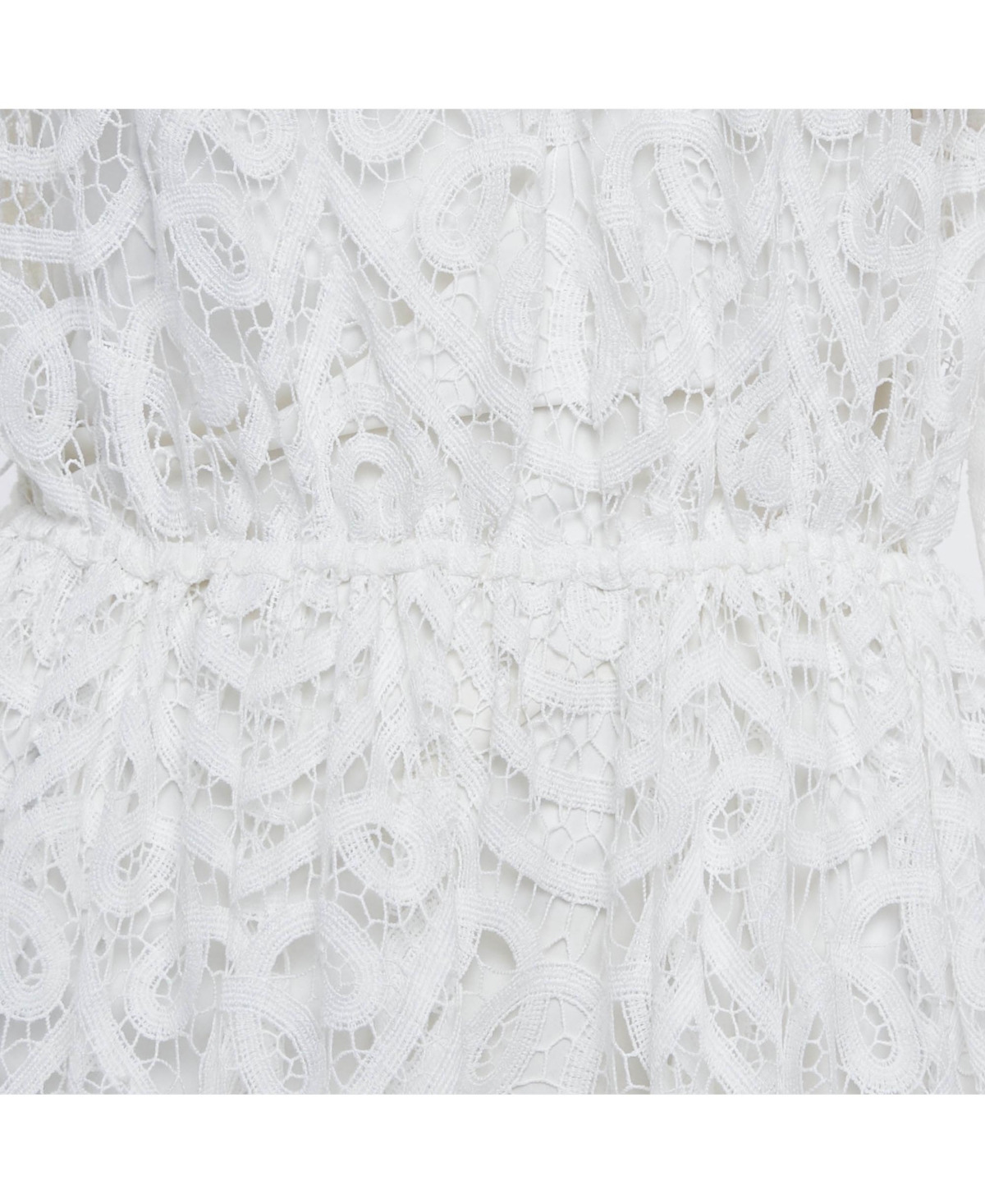 Pre-Owned Zimmermann Women's White Battenburg Lace Bonita Mini Dress