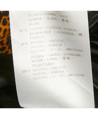 Womens Multicolor Printed Cotton Blend Mini Dress