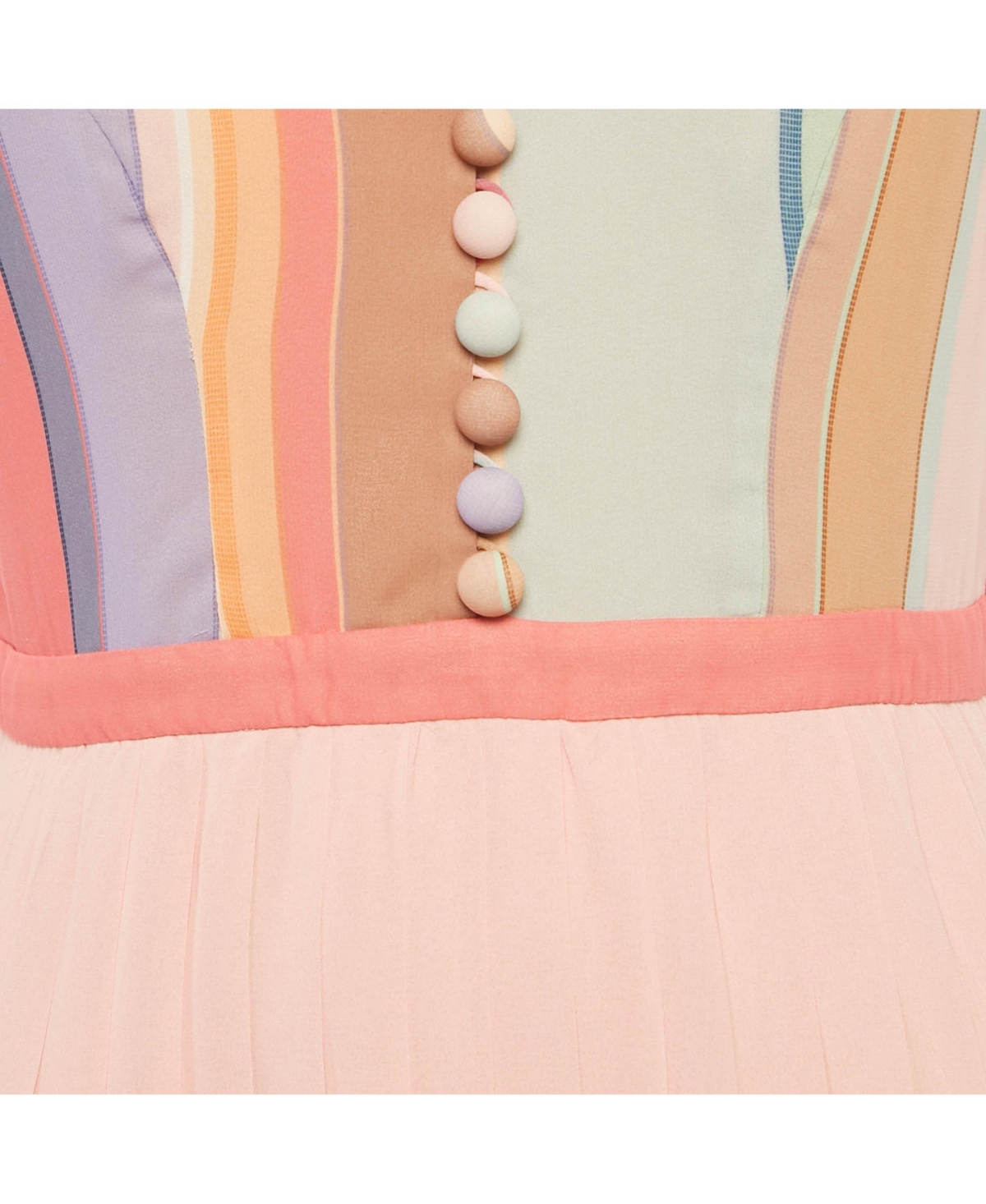 Pre-Owned Zimmermann Women's Multicolour Striped Picnic Pleated Midi Dress