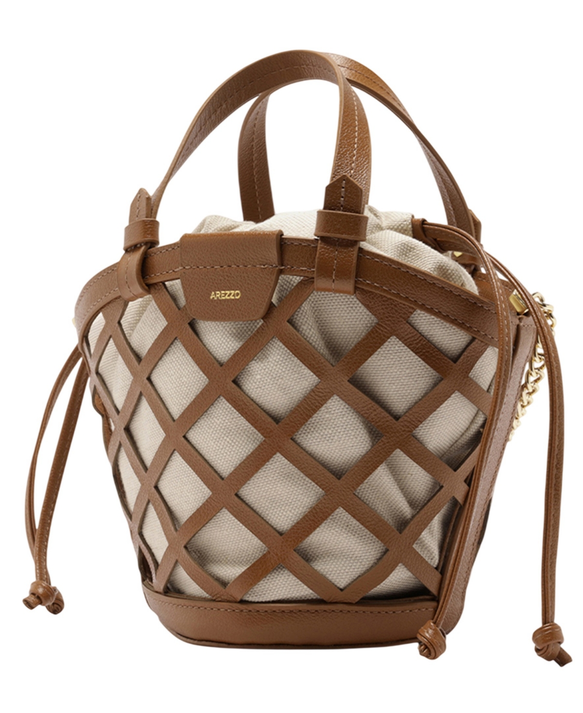 Arezzo Petra Mini Leather Bucket Bag