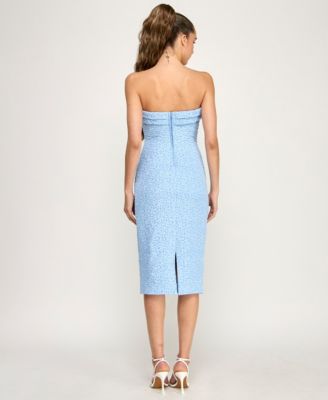 Juniors' Strapless Midi Dress