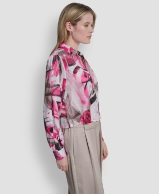 Women's Button-Down Abstract Print Shirt