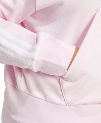 Plus Size Essentials 3-Stripes French Terry Sportswear Quarter-Zip Hoodie