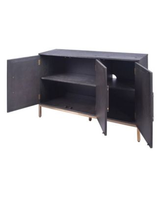 34" Wood Sophia 3-Door Accent Cabinet