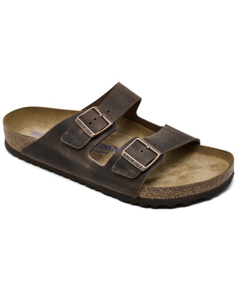 Мужские сандалии Birkenstock Men's Arizona Essentials Oiled Leather Two-Strap Sandals from Finish Line
