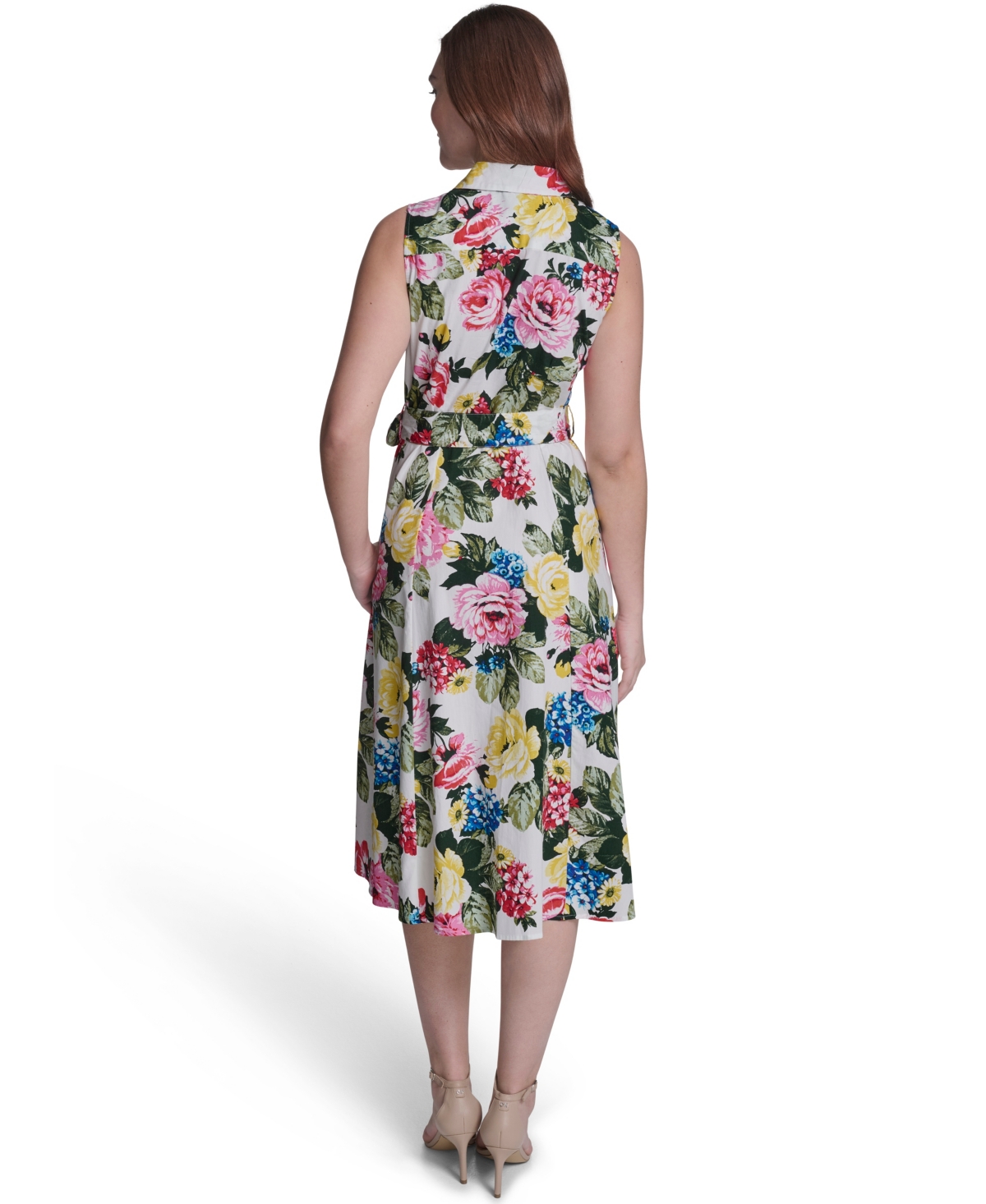 Calvin Klein Women's Floral A-Line Midi Dress