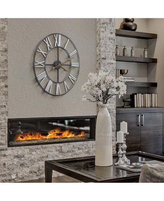 24 Inch Roman Numeral Wall Clock for Living Room, Kitchen, Bedrom Home Decor