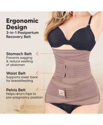 Maternity Revive 3 in 1 Postpartum Belly Band Wrap, Post Partum Recovery, Postpartum Waist Binder Shapewear