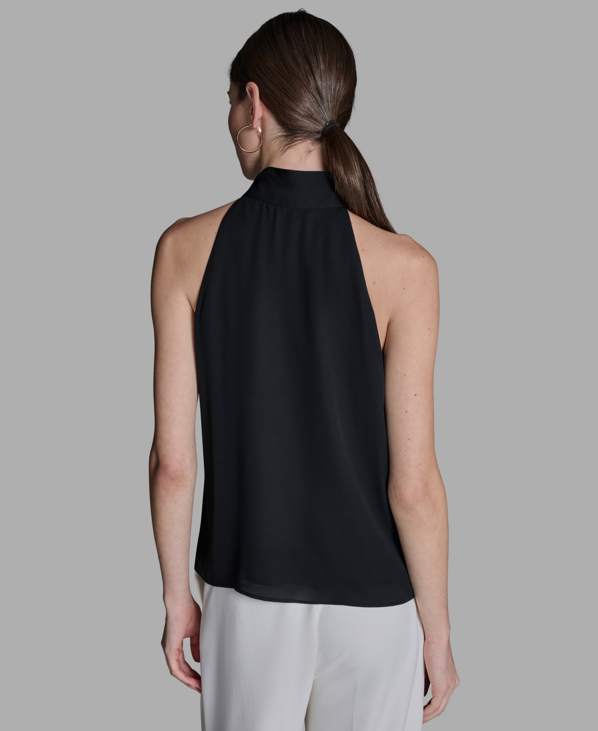 Bcbg Women's Sleeveless Tie-Neck Blouse