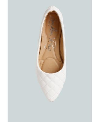 Womens Rikhani Quilted Detail Ballet Flats
