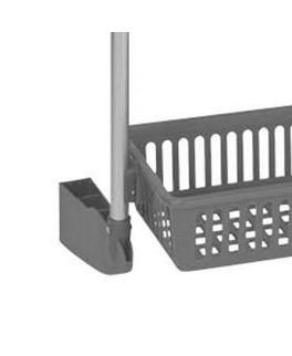 Over the Door Storage Rack, 6 Basket Door Organizer, Great for Use in Pantry as Spice Rack, Gray