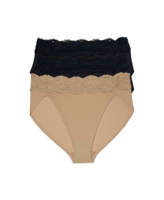 Women's Divine Lace Trim French Cut Brief 3-Pack