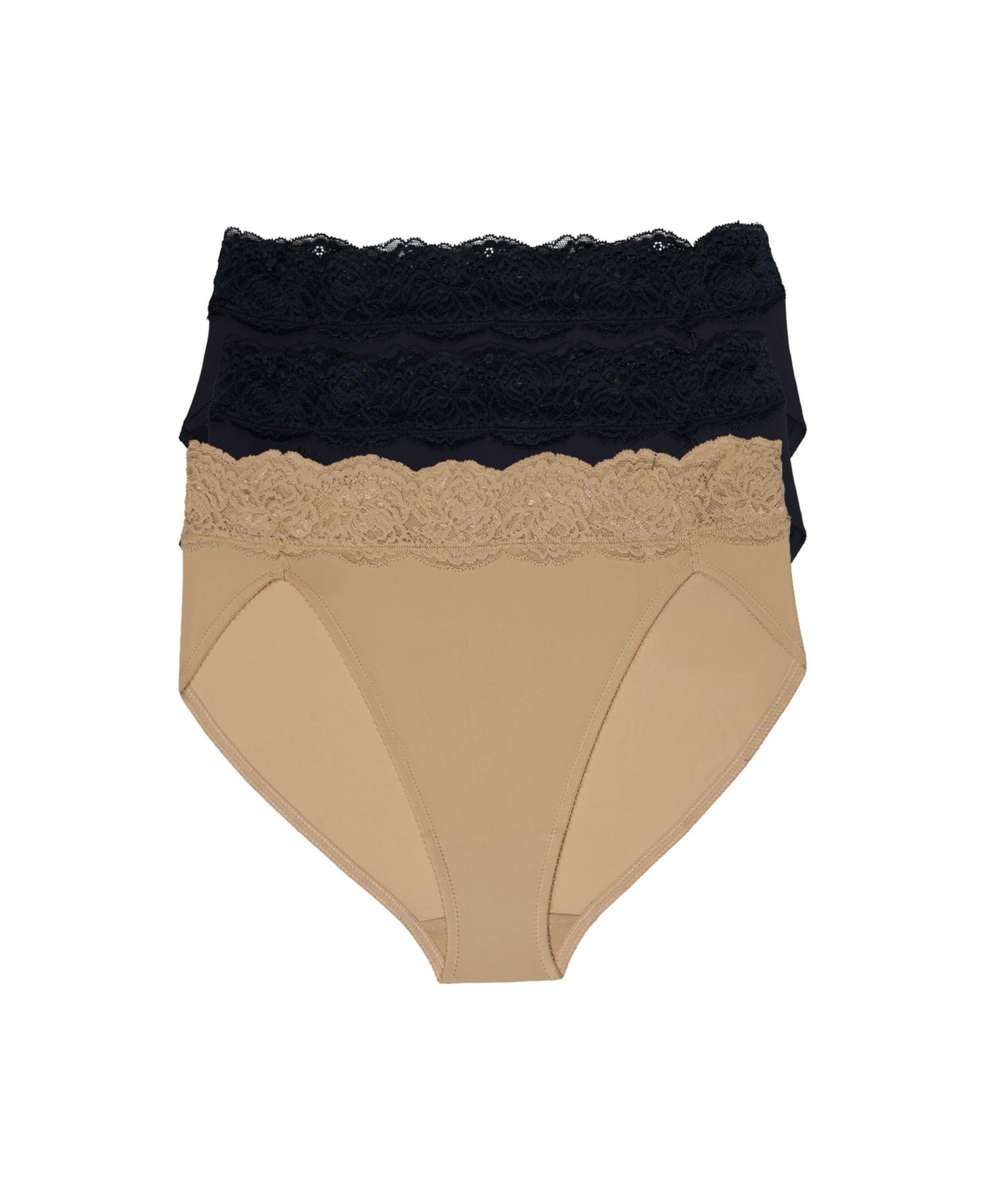 Women's Divine Lace Trim French Cut Brief 3-Pack