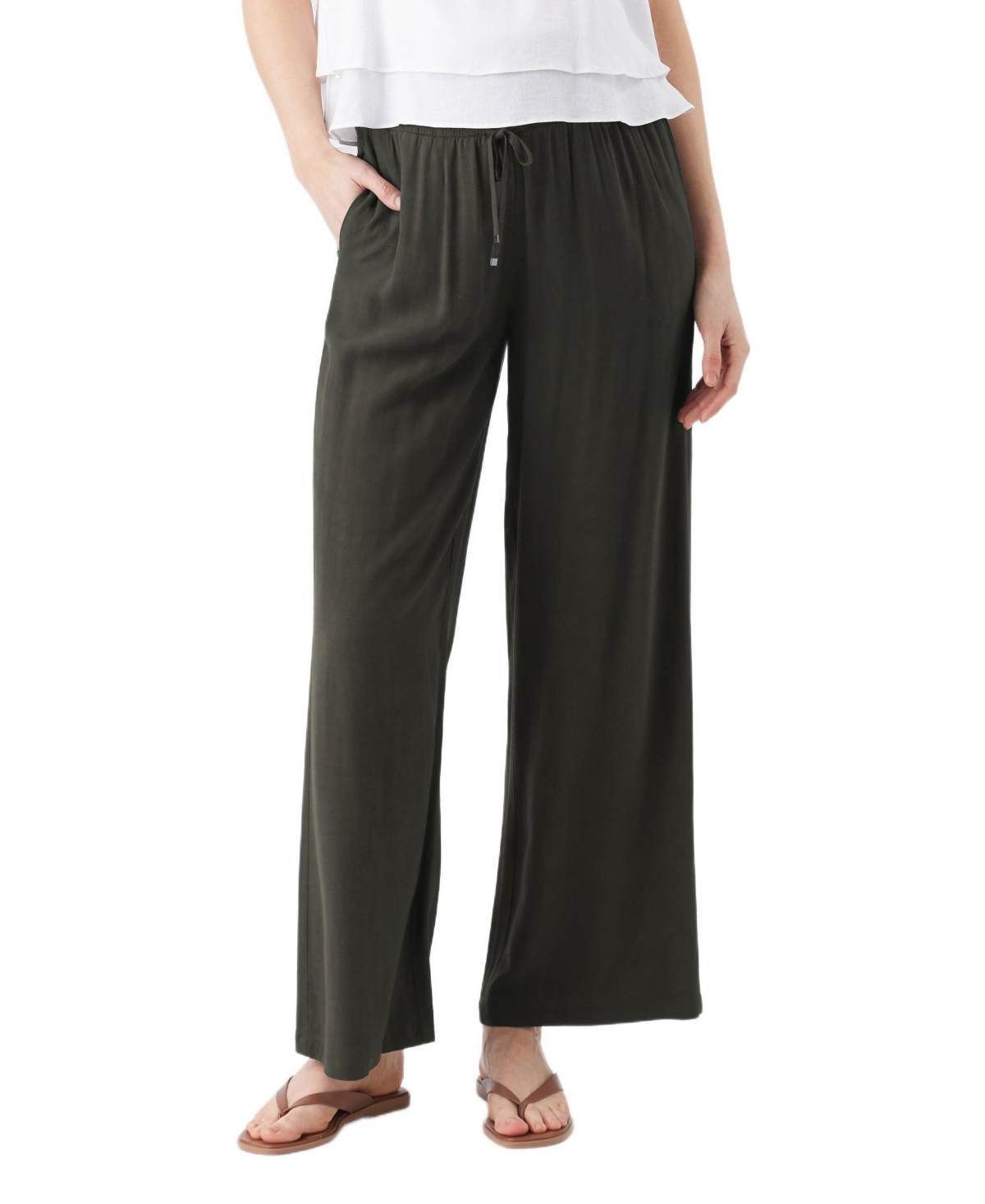Ripe Maternity Women's Wide Leg Tencel Pant Olive