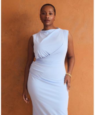 Plus Size Livia High-Neck Midi Dress