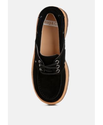 Womens Cuckatoos Chunky Suede Oxford Loafers