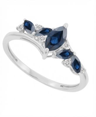 Ruby (7/8 ct. t.w.) and Diamond (1/10 ct. t.w.) Ring in 14k Yellow Gold (Also Available in Sapphire and Emerald)