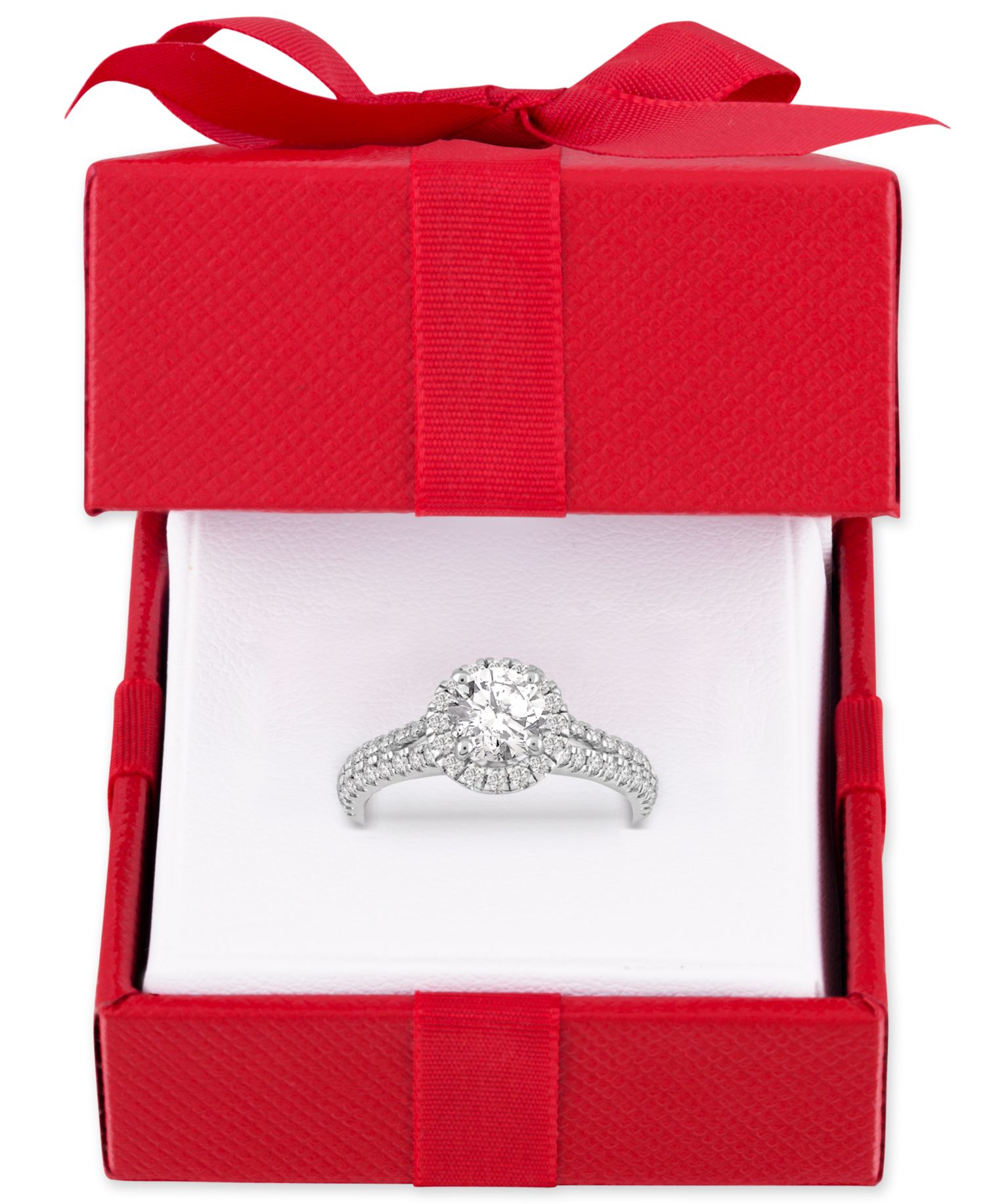 Halo Engagement Ring (1-1/4 ct. t.w.) in 14k Yellow or White Gold
