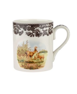 Woodland Deer Mugs, Set of 4