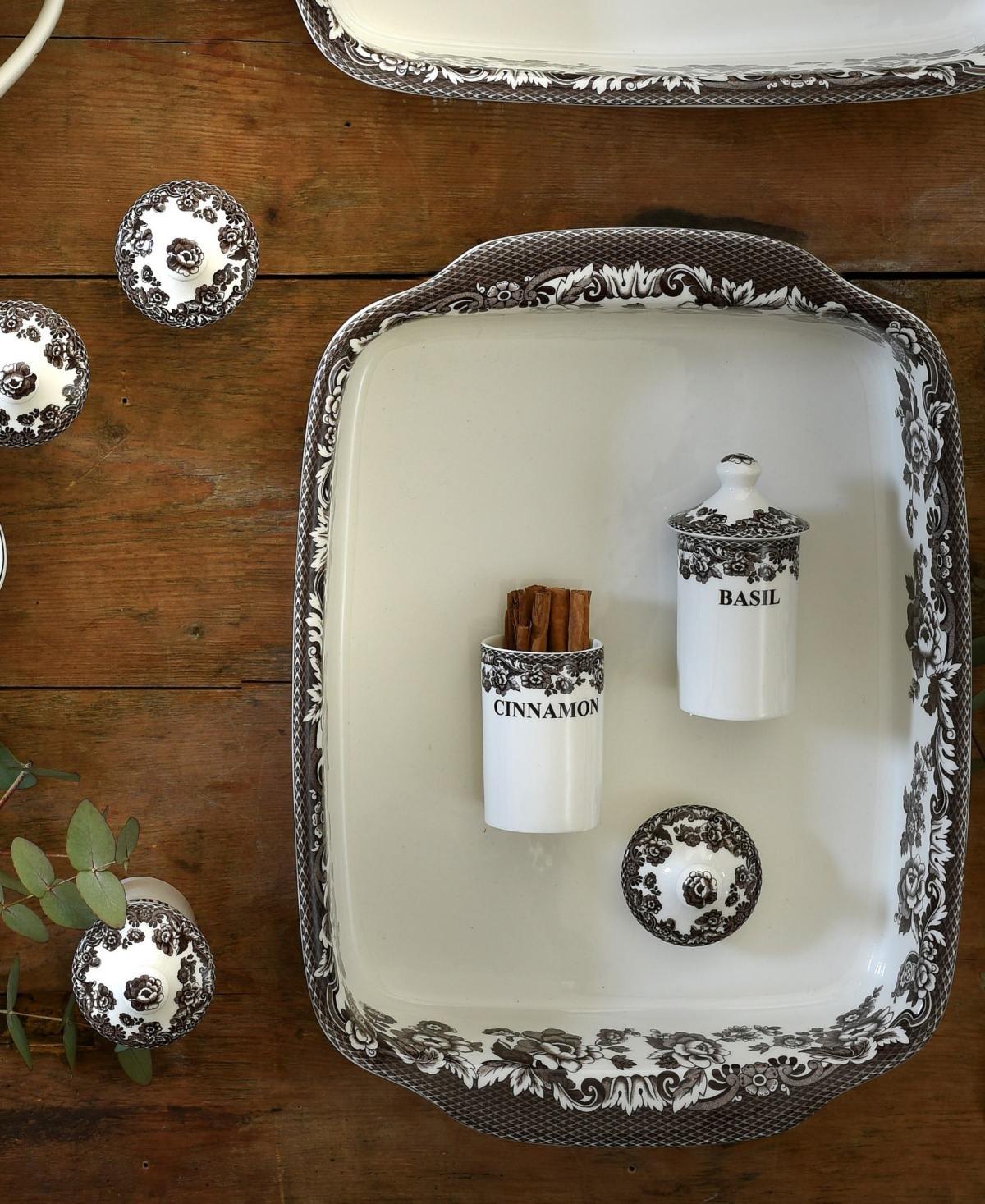 Spode Delamere Spice Jars, Set of 6