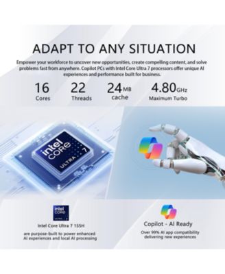 Modern AM273QP AI 27" Business All-in-One Intel Core Ultra 7 155H 16GB RAM Intel Arc Graphics 1TB SSD Storage Windows 11 Home QHD 100Hz - Black