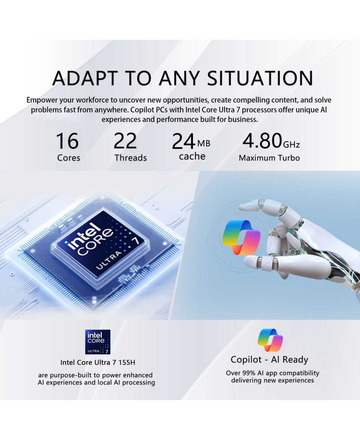 Msi Modern AM273QP Ai 27" Business All-in-One Intel Core Ultra 7 155H 16GB Ram Intel Arc Graphics 1TB Ssd Storage Windows 11 Home Qhd 100Hz