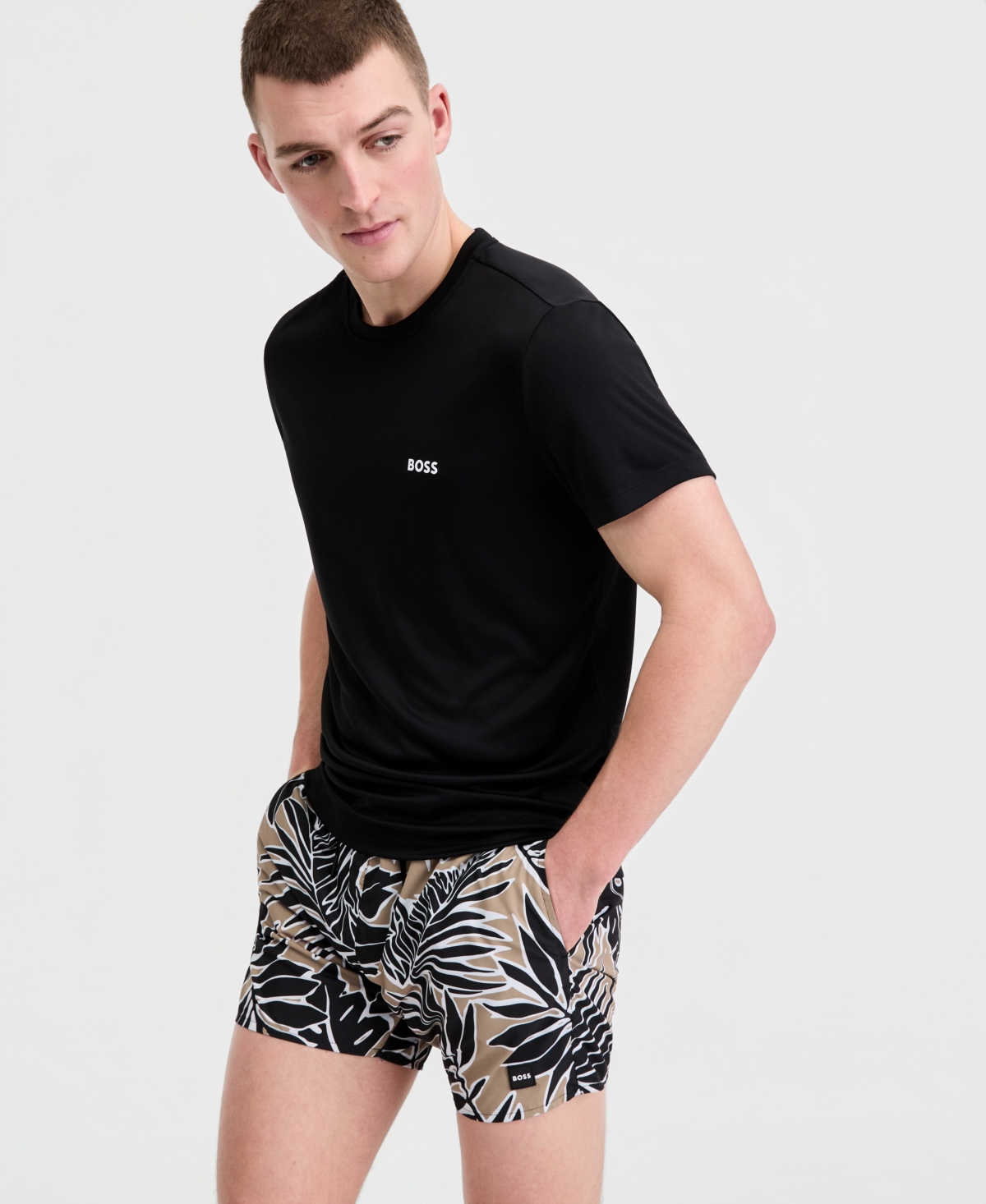 Boss by Hugo Men's Short-Sleeve Rashguard Swim Shirt