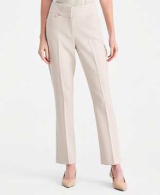 Women's Flat-Front Straight-Leg Pants