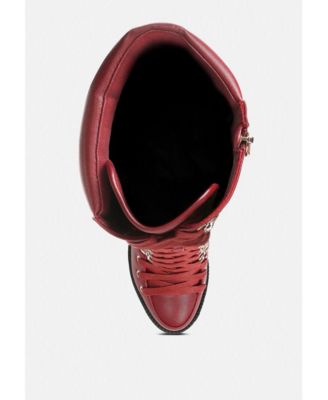 Womens Magnolia Cushion Collared Lace Up Boots