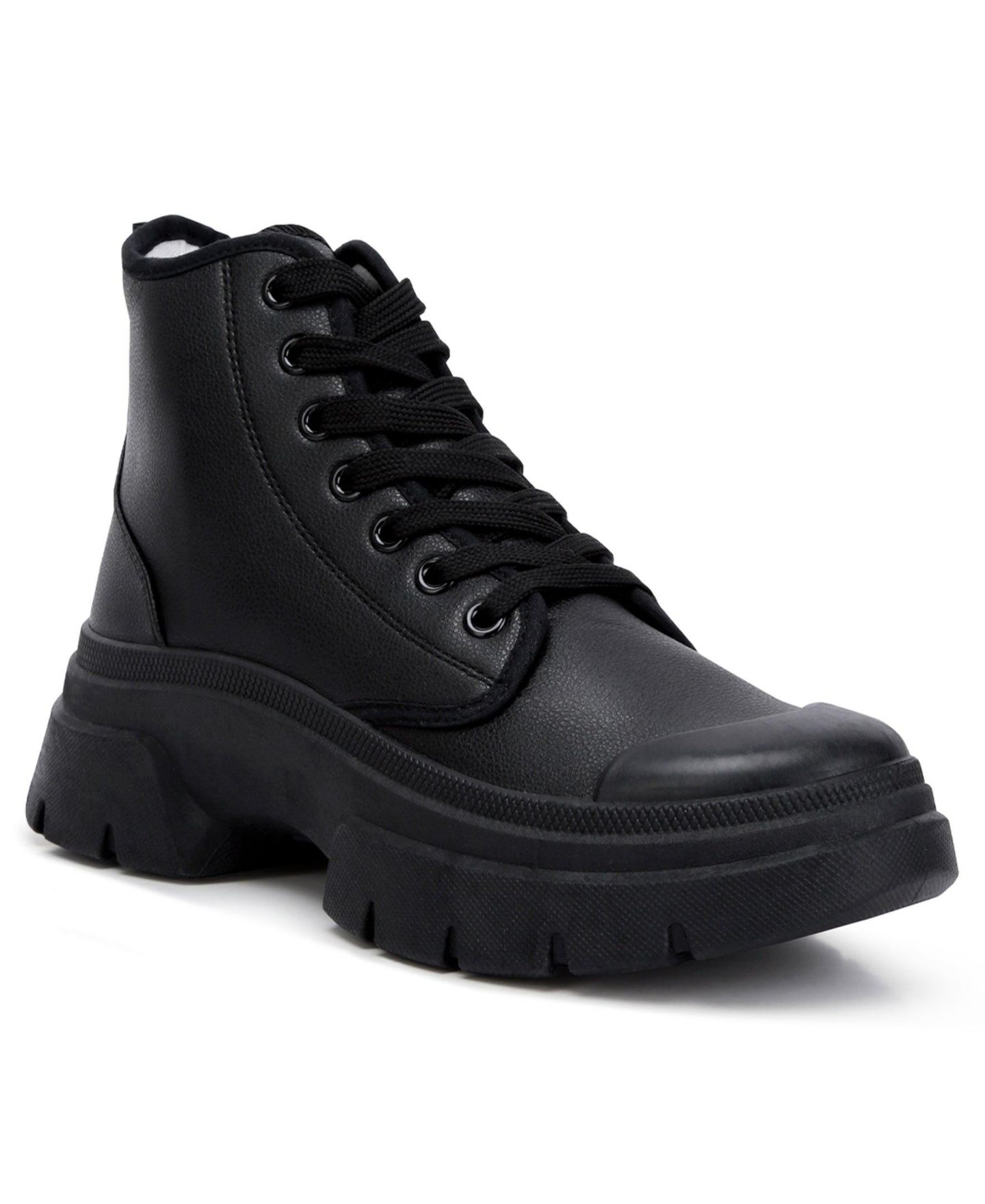 Женские ботинки London Rag Roxane Chunky Lace Up, цвет: Чёрная искусственная кожа — фото 4