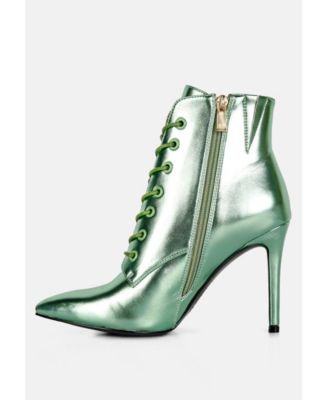PIET Womens Metallic Stiletto Ankle Boot