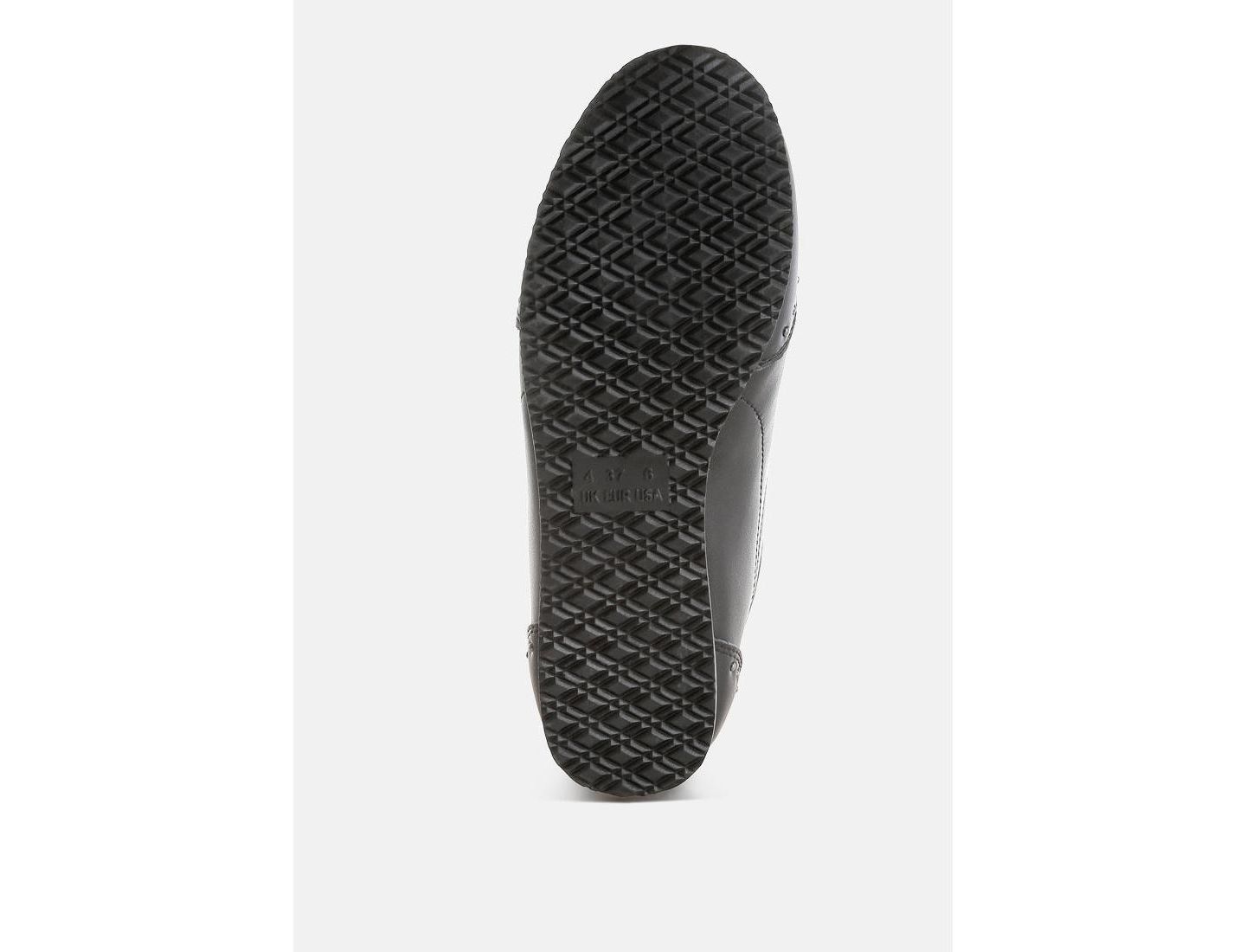 Женские кроссовки Rag & Co Odaya Studded Real Soft Leather, цвет: Чёрный — фото 6