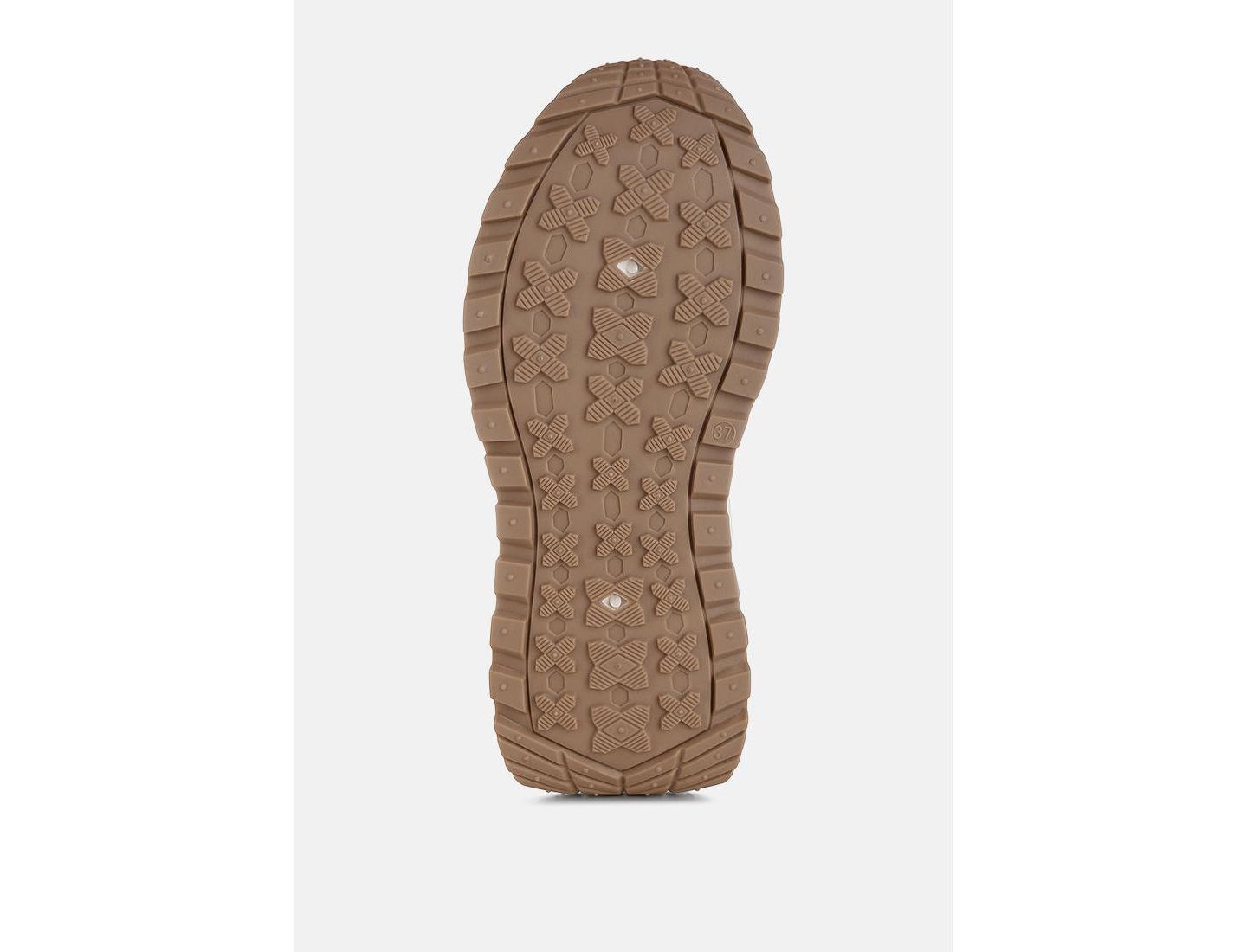 Женские кроссовки London Rag Squeaker Chunky Anti-Skid Lace-Up, цвет: Бежевый — фото 5