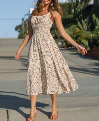 Women's Cottage Dream Floral Maxi Beach Dress