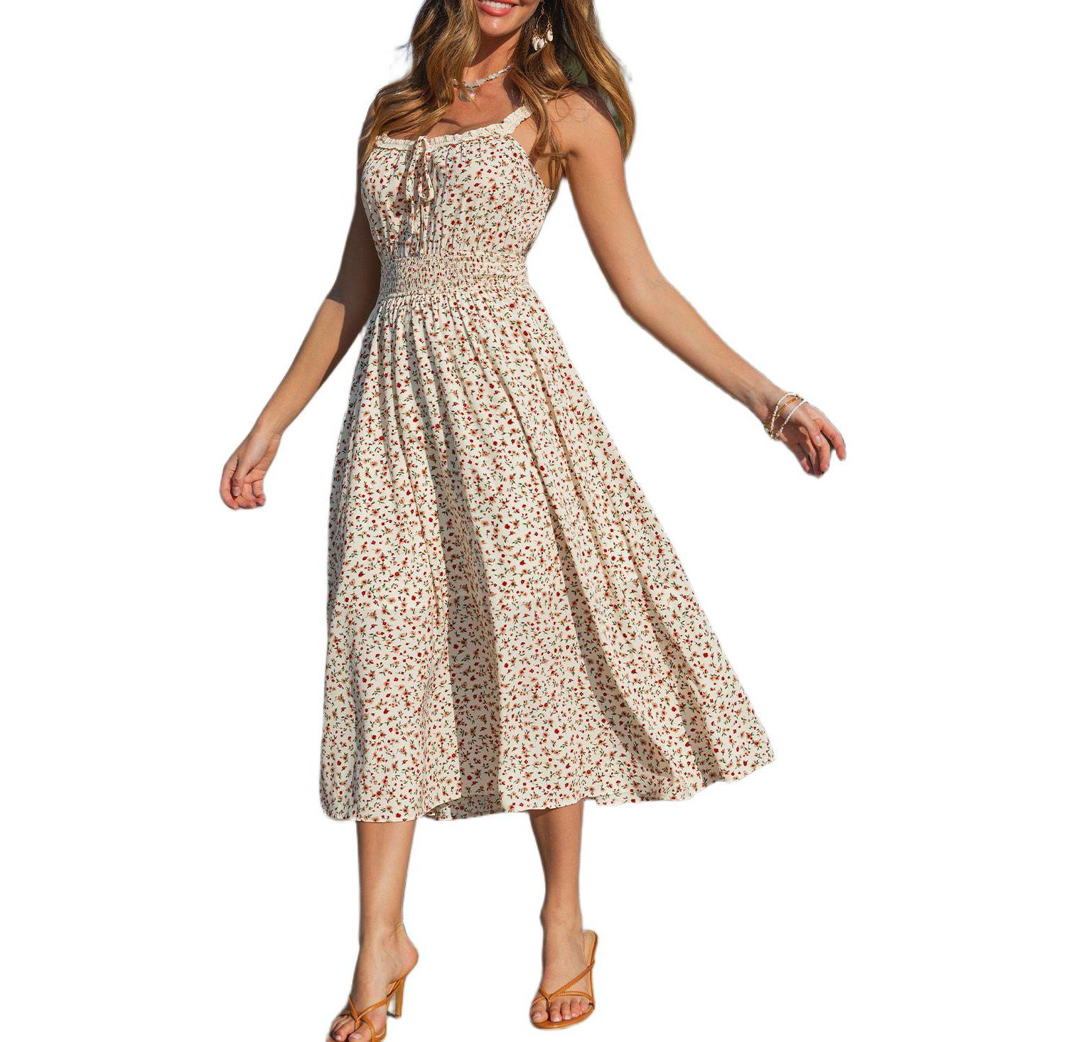 Women's Cottage Dream Floral Maxi Beach Dress