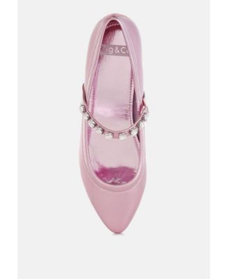 Womens Gloxinia Metallic Mary Jane Ballerinas