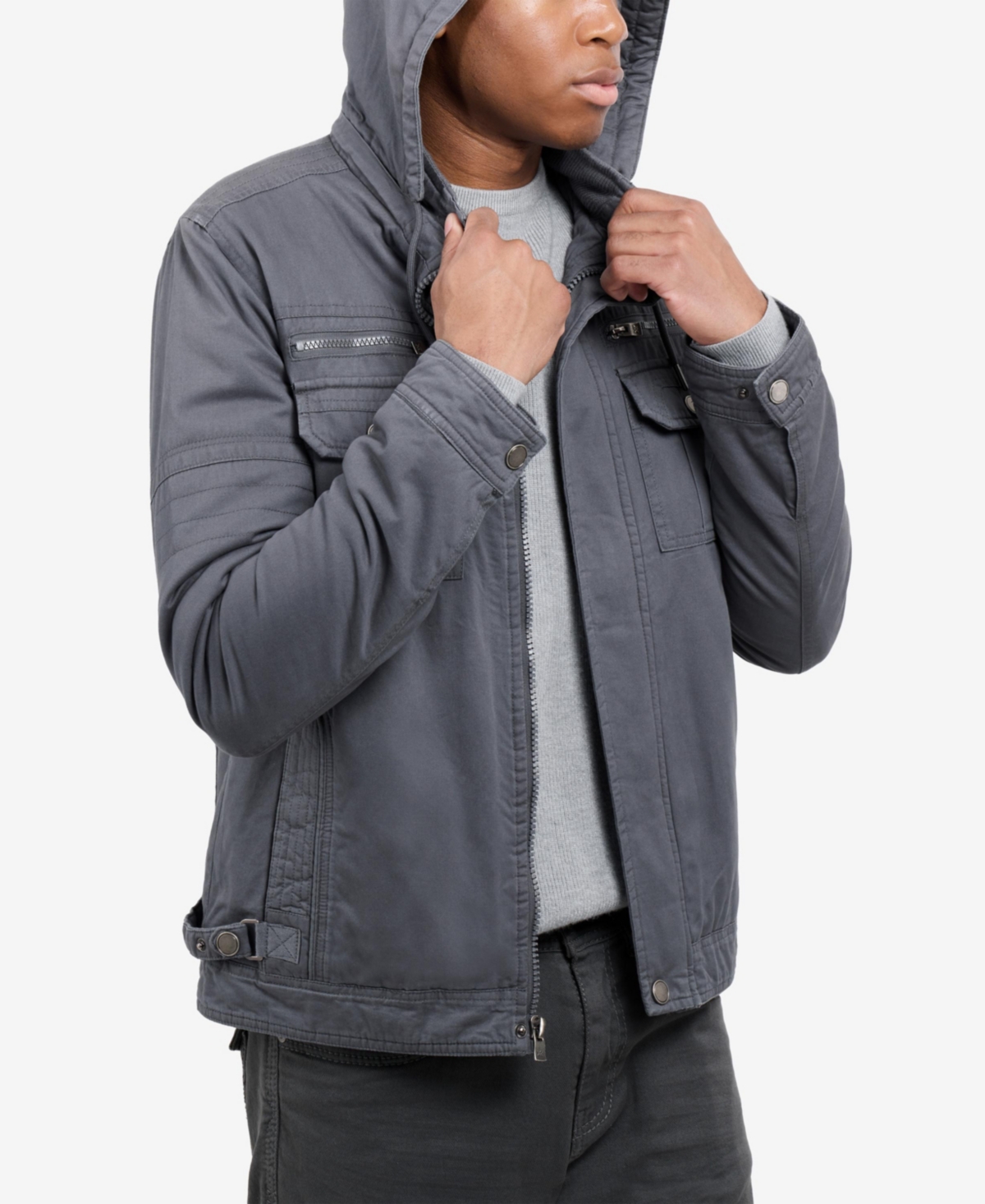 Xray Men's Hooded Military Jacket