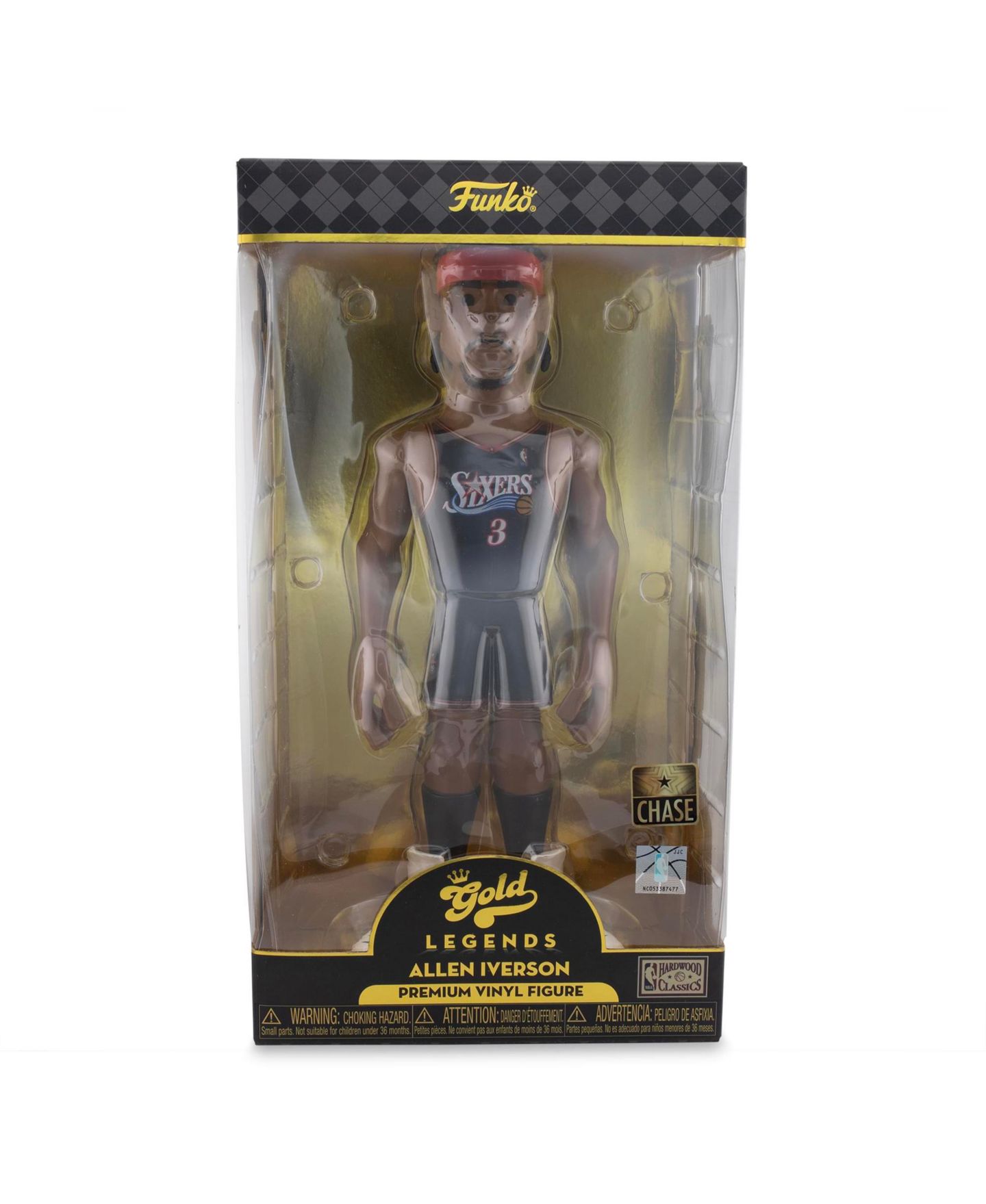 Детская фигурка Funko Pop! Philadelphia 76ers Allen Iverson Gold Chase 12-Inch Vinyl Figure, 1-Piece, Ages 3+ — фото 5