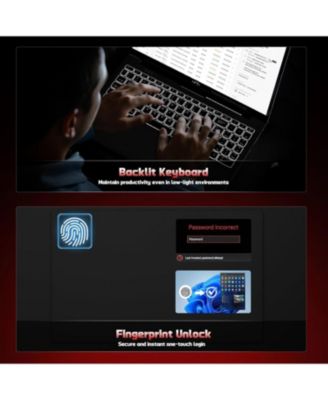 15.6" FHD IPS Student Laptop 16GB RAM 512GB SSD, 4 Cores 13th Gen Intel N150 3.6GHz Fingerprint Wi-Fi 6