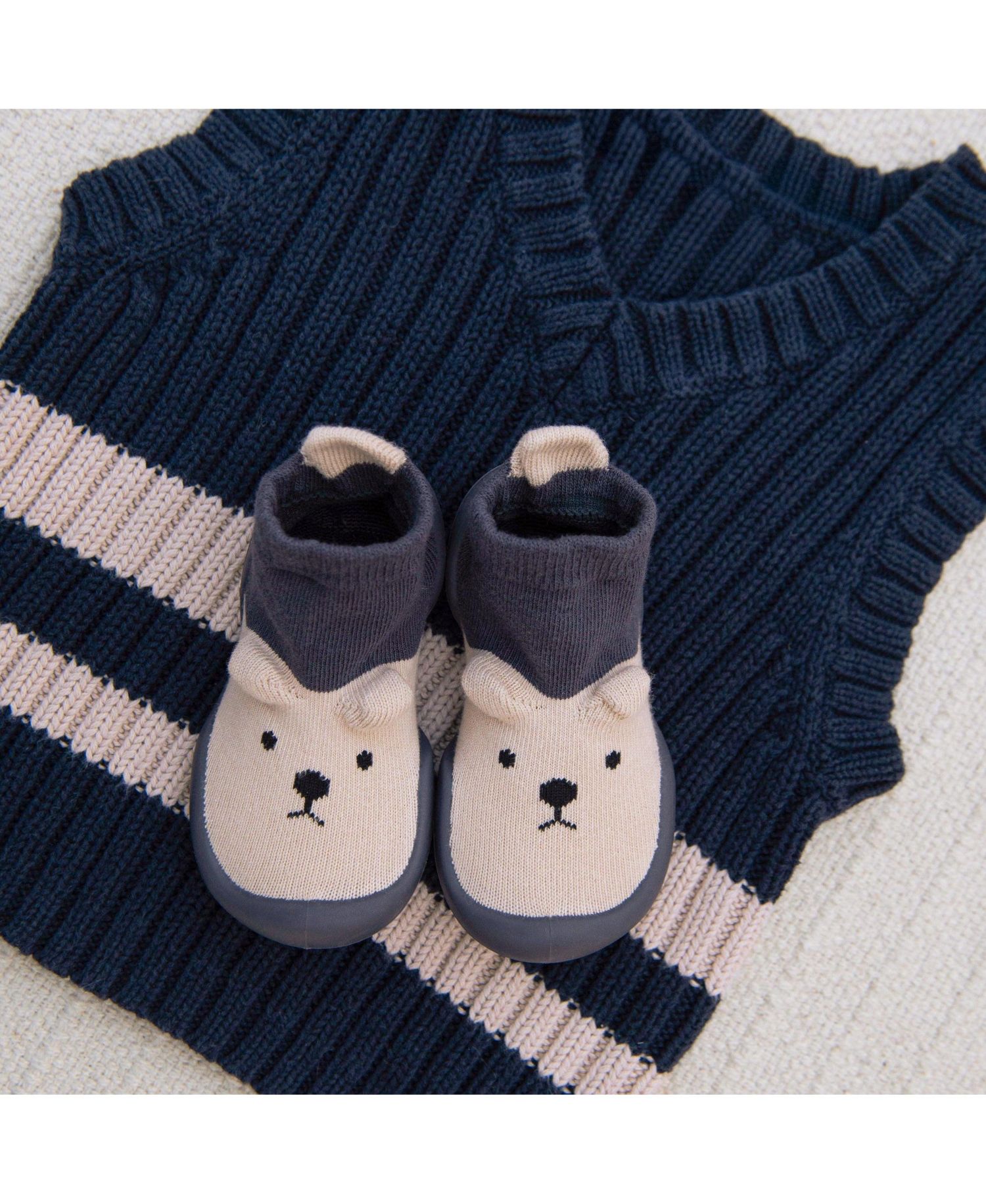 Baby Boy First Walk Sock Shoes Little Cub