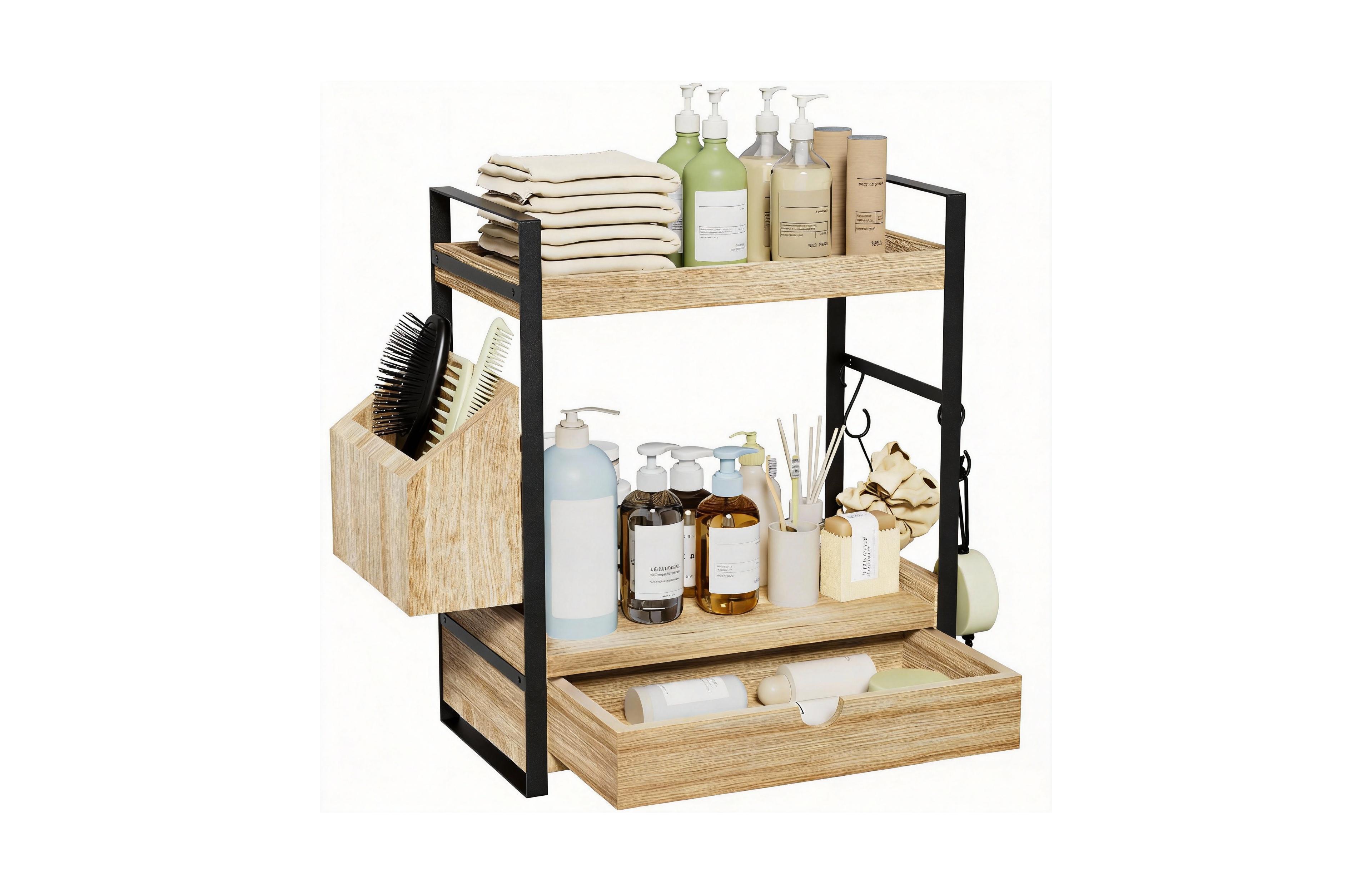 Yigii 2-Tier Bathroom Organizer with Drawers