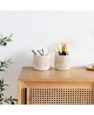 Makeup Brush Holder Organizer: Mini Decorative Baskets for Home