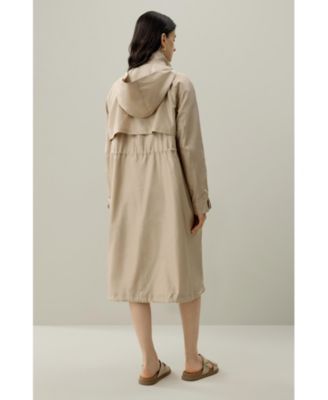 Women's Silk Taffeta Water-Repellent Urban Coat