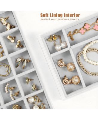 5-Drawer Jewelry Organizer with Adjustable Velvet Trays