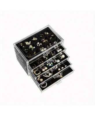 5-Drawer Jewelry Organizer with Adjustable Velvet Trays