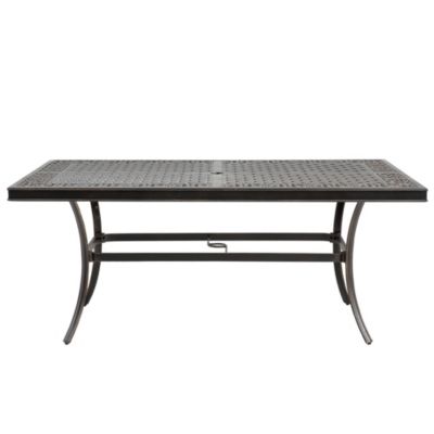 Square Outdoor Patio Dining Table with Decorative Patterned Top