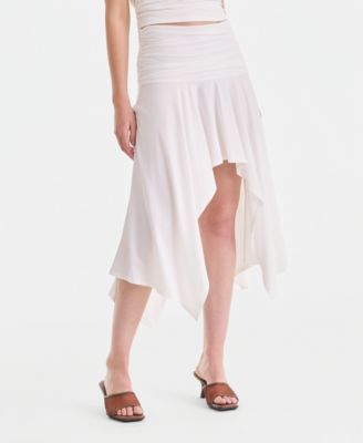 Women's Ruched Asymmetrical Skirt