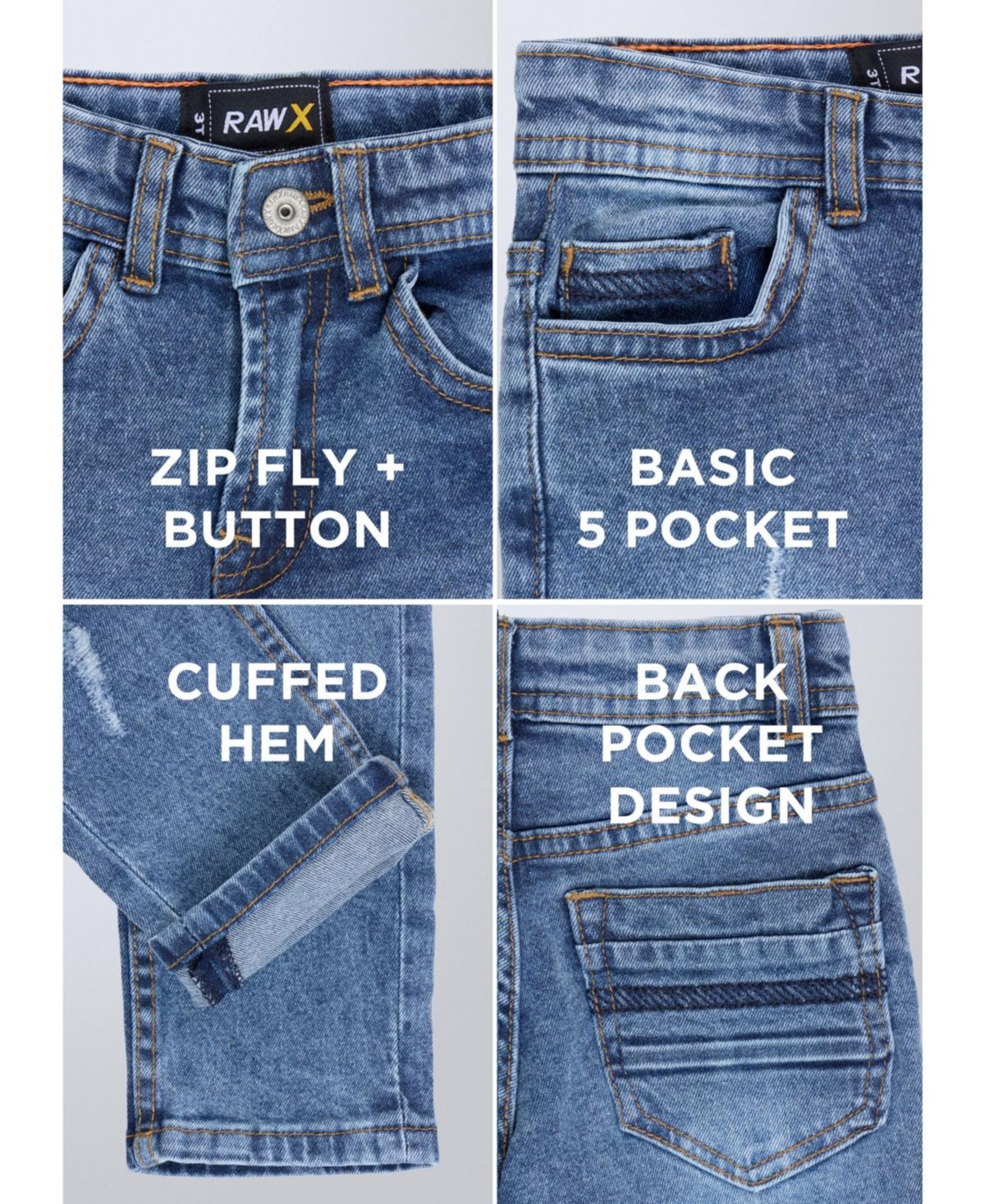 Raw X Toddler Boys Distressed Jeans 2T-4T