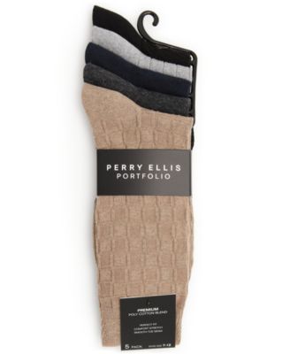 Men's Texture Mix Patterned Comfort Stretch Socks, 5-Pack